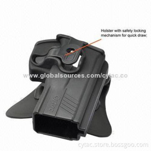 Polymer Gun Holster for Taurus PT800, PT24/7, Black Release Button